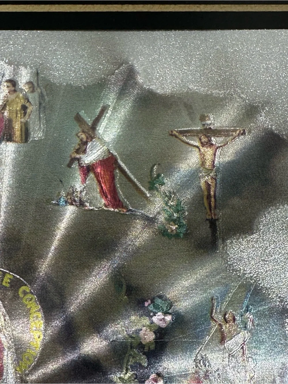 Our Lady of Lourdes Immaculate Conception Holographic Catholic Wall Art Picture